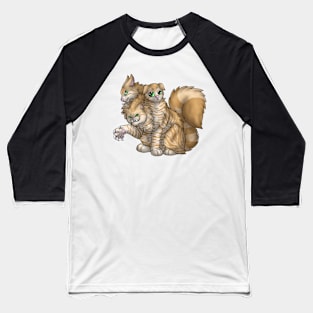 CerPURRus: Cream Tabby Baseball T-Shirt